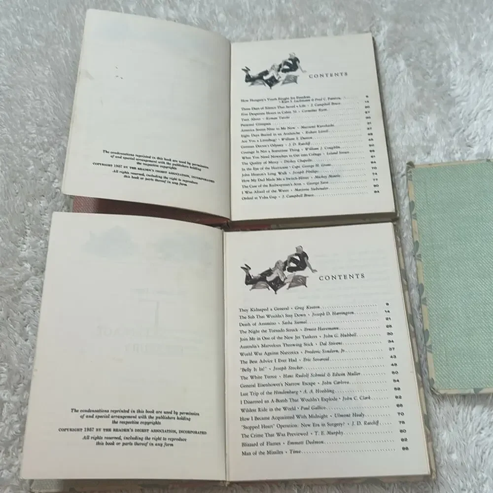 Readers Digest Teenage Treasury - Vintage 1957 set - Challenge, Action, Endeavor